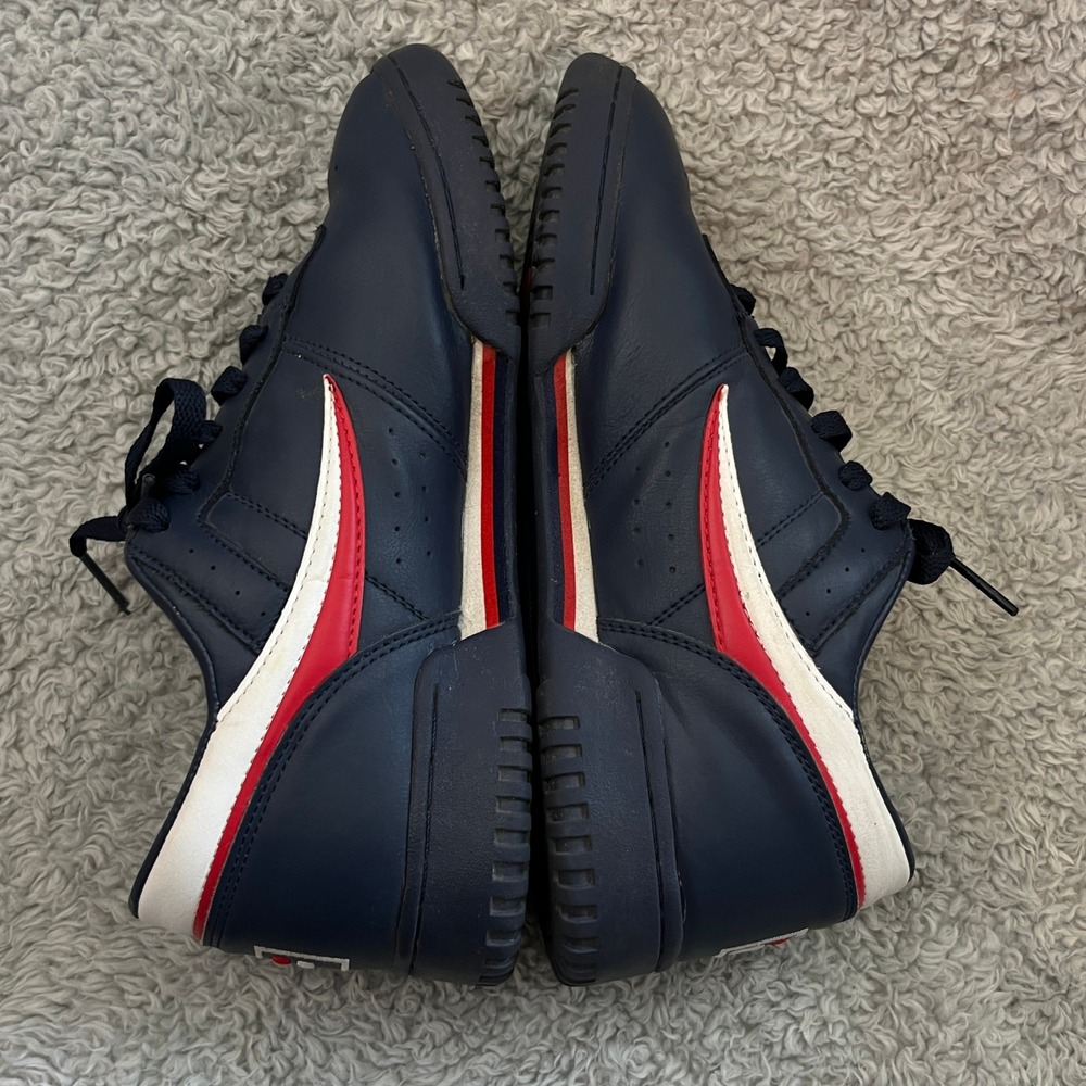 Fila Original Fitness Sneakers Mens 8.5 Navy Blue Red White 11F16LT-460 - Picture 7 of 13